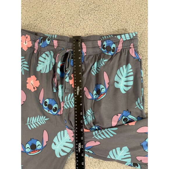 Disney Stitch Men's Gray Graphic Print All-Over Lounge Sleepwear PJ Pants 2XL - Picture 3 of 9